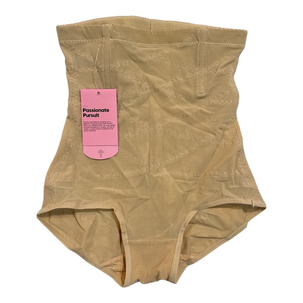 Women’s High Waist Shapewear Brief Nude Tummy Control Seamless Panty Small NWT